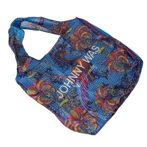 JOHNNY WAS NYLON REUSABLE SHOPPER BAG